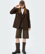 Resim Koton Ekoseli Kemer Detaylı Diz Boy Pantolon Kahverengi Ekose 5wal40067ıw Kahverengi Ekoseli Kahverengi 