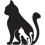 Resim Kedi Ailesi (Oto-Motor-Laptop-Duvar-Dekor) 20 x 24 cm 