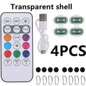 Resim Motion003 4 Adet Mini Led Bisiklet Motosiklet Farı Usb Şarjlı Uzun Ömürlü Kompakt Tasarım 