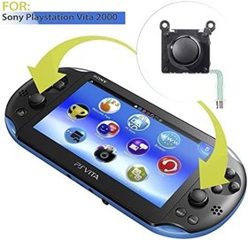 Resim 2'li Paket Yedek Joystick Düğmesi 3D Rocker Analog Kelebek Çubuğu Yedek PSV 2000 PS Vita 2000 2001 Siyah 
