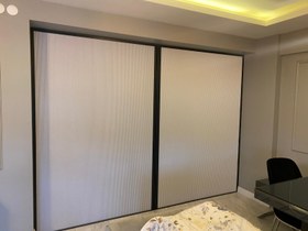 Resim %100 KARARTMA Sürme Akordiyon Isı Yalıtımlı Termal Plise Kapı 0-240 x 0- 240 İstenilen Ölçüde 
