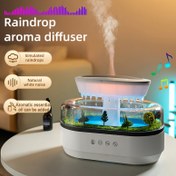 Resim 1 Adet Avrupa Tarzı Mikro Peyzaj Nemlendirici, Uzun Ömürlü Yatak Odası Aroma Difüzörü, Çoklu Beyaz Ses Seçenekleri, Simüle Yağmur Damlası Aromaterapi, Büyük Kapasiteli Nemlendirici, Ev Cihazı, Tek Kişilik Oda Nemlendirici, Tatil Hediyesi, Noel Hediyesi 