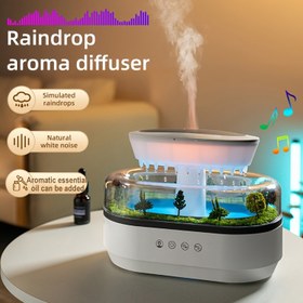Resim 1 Adet Avrupa Tarzı Mikro Peyzaj Nemlendirici, Uzun Ömürlü Yatak Odası Aroma Difüzörü, Çoklu Beyaz Ses Seçenekleri, Simüle Yağmur Damlası Aromaterapi, Büyük Kapasiteli Nemlendirici, Ev Cihazı, Tek Kişilik Oda Nemlendirici, Tatil Hediyesi, Noel Hediyesi 