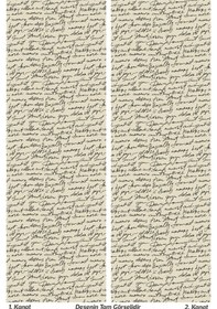 Resim Krem El Yazısı Desenli Süet Oturma Odası Salon Fon Perde Ekstrafor Büzgü 2 Kanat Prd-1096 Çok Renkli 