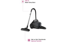 Resim Toz Torbasız Süpürge Al 615, Güçlü Temizlik ve Hafif Kullanım 