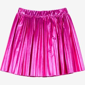 Resim Barbie Lastikli Bel Normal Pembe Varaklı Kısa Kız Çocuk Etek BRB5WG-ETK6115 