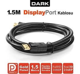 Resim Assess Store Dark DK-CB-DPL150 Display Port Kablo, 1.5 Metre 