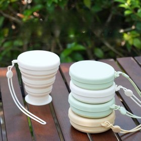 Resim Taşınabilir Silikon Katlanabilir Bardak - Kokuşuz, Gıda Sınıfı Ağız Gargarası & Diş Fırçası Tutucu Seyahat & Kamp için, -40°C'den 230°C'ye Sıcaklık Dayanıklı 