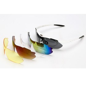 Resim Gözlük 5 Camlı UV 400 Polarize Numaralı Cam Takılabilen Beyaz Çerçeve 