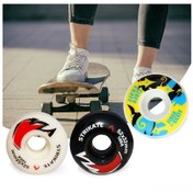 Resim Xindoker 52x32 Mm Pu Kaykay Tekerlekleri - Beyaz Alev Desenli, 4 Adet, Sürüş İçin Optimal Rulman Dahil Değil 