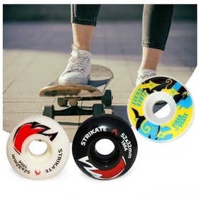 Resim Xindoker 52x32 Mm Pu Kaykay Tekerlekleri - Beyaz Alev Desenli, 4 Adet, Sürüş İçin Optimal Rulman Dahil Değil 