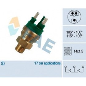 Resim Fae HARARET MUSURU 105 °C (M102) 190 W201 88>93 W124 86>92 S124 86>93 W463 91>96 - 38130 
