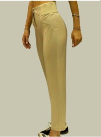 Resim Afri Kadın Yüksek Bel Suni Deri Pantolon Toparlayıcı Slim Fit Bej Esnek Ve Şık Tasarım Bej 