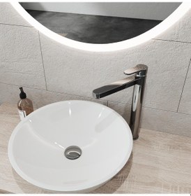 Resim Adell Lento Uzun Lavabo Bataryası Krom 