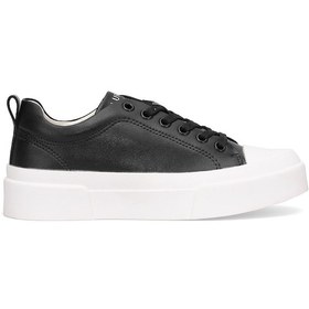 Resim Lufian 122230055 Mia Kadın Hakiki Deri Klasik Sneaker Siyah Siyah 