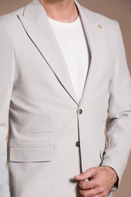 Resim Dokulu Slim Fit Ceket Blazer - 52 