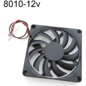 Resim 8cm 8010 Dc 5v 12v 24v Soğutma Fanı Fırçasız Reprap 3d Yazıcı Parçaları Dc Soğutucu 80x80x10mm Plastik Fan 2pin 8010 12v 1pcs 