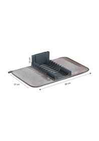 Resim Premium Katlanabilir Mikrofiber Bulaşıklık Seti Antrasit - Tezgah Üstü Kurulama Matı 36x60 Cm Çok Renkli 