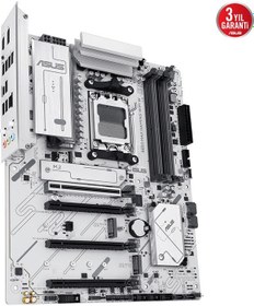 Resim Asus B850 Max Gamıng Wıfı W, 4xddr5, 3x M2, Hdmı, Dp, Type-c, Wi-fi 6e, Bluetooth V5.3, Am5 Soket Gamıng Beyaz Anakart 