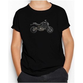 Resim Zepplin Giyim Ducati Monster Motosiklet Canavarı 821 Siyah Çocuk Tişört Siyah 