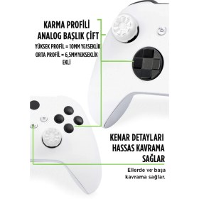 Resim Cosmostech Kontrolfreek Fps Freek Galaxy Performance Thumbsticks – Xbox One & Series X/s Uyumlu – Yükseltmeli Analog Başlık – Beyaz 