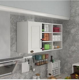 Resim Kenzlife Hazır Mutfak Dolabı Pancar90 Byz Mod1 90 120 32 Mebran Kapak Suntalam Gövde Beyaz 