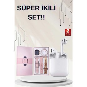 Resim Zero Land Ds-Derin 3 Kordonlu Dokunmatik Ekran Akıllı Saat ve 2.nesil Kablosuz Bluetooth Kulaklık Anc/enc 