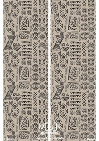 Resim Egypt Desenli Süet Oturma Odası Salon Fon Perde Dijital Baskılı Ekstrafor Büzgü 2 Kanat Prd-1008 Çok Renkli 