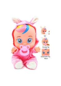 Resim Mavi Beyaz Pembe Konuşan Et Bebek 