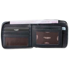 Resim Guard Lacivert Hakiki Deri Tam Fermuarlı Yatay Model Mini Cüzdan // Grd260226wt1684 Diğer 