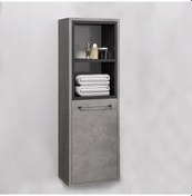 Resim Denko Latte 35 Cm Mdf Retro Gümüş Banyo Boy Dolabı Gümüş 