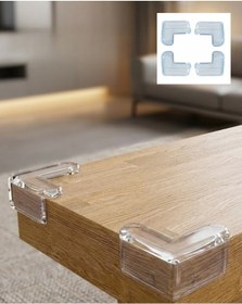 Resim Şeffaf - 717 - Masa Kenar Koruyucu 4 Lü Set Mobilya Köşe - Novapazr - Koruma Aparatı 