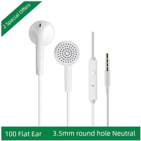 Resim 3.5mm Yuvarlak Girişli 100 Düz Kulak Kulaklık - İki Adet Um24600-4 Yurt Dışından Belirtilmemiş 