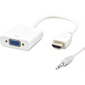 Resim HD4105 HDMI To VGA Çevi̇ri̇ci̇ Adaptör Sesli̇ 