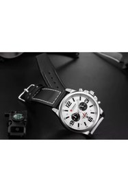 Resim Curren Watch Premium Deri Kayış Full Fonksiyon Aktif 3 ATM Su Geçirmez Lüks Spor Erkek Kol Saati 