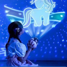 Resim K-Yonlineticaret Uyku Arkadaşı Galaksi Çok Figürlü Projektör Gece Lambası 