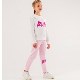 Resim Coppa Kids Run Baskılı 2 Ip Mevsimlik Kız-erkek Takım - Coppa -ekru-pembe - 7 Yaş Çok Renkli 
