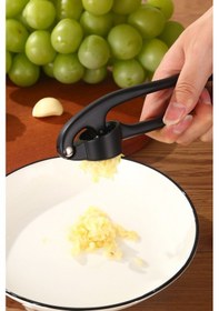 Resim Siyah Renk Ergonomik Sarımsak Ezici Pratik Paslanmaz Çelik Gövdeli Mutfak Aleti Siyah 