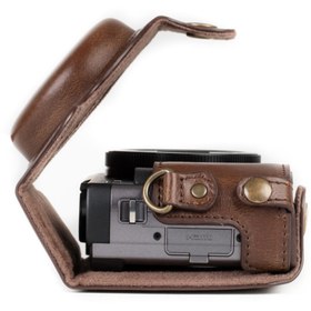 Resim MegaGear Panasonic ZS70 ZS80, TZ90, TZ95 Suni Deri Fotoğraf Makinesi Kılıfı 