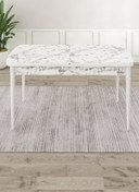 Resim Canisa Concept Ram Serisi 80x132 Beyaz Mermer Desen Mutfak Masası 