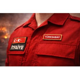 Resim Outdoor One Kişiye Özel İtfaiyeci İsimliği Arma Patch 10cmx2.5cm cm Cırtlı 1 ADET 
