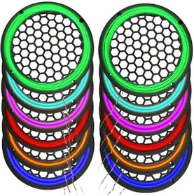 Resim Ledli Hoparlör Kapak 20cm 2adet 12v Pk-5051, Kırmızı 