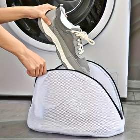 Resim 1 adet Ev Ayakkabı Yıkama Çantası - Fermuarlı File Çamaşır Çantası, Hassas, Sütyen ve İç Çamaşırı için Koruyucu Yıkama Çantası, Deformasyona Neden Olmaz, Makine Yıkama ve Depolama için İdeal, Çamaşır Yıkama Çantası | Hassas Koruyucu Çanta | Dayanıklı Dokuma Malzeme, Çamaşır Çantaları 