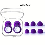 Resim Uyku, Yüzme ve İş İçin Ultra-Yumuşak Silikon Kulak Tıkacı - Yeniden Kullanılabilir, XS/S/M/L Bedenler ve Bonus Aksesuarlarla 