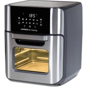 Resim Johnson Aircooking Döner Hazne 10 Ön Ayarlı Zamanlayıcılı 12Litre Kapasiteli 1800 W Sıcak Hava Fritözü Siyah 