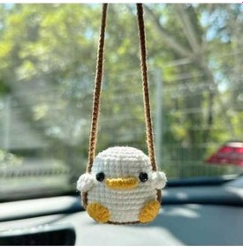 Resim Maoyaya El Örgüsü Sallanan Ördek Ayna, Şık Dekoratif Süs 