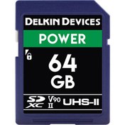 Resim Delkin Devices 64GB Power Uhs-Iı (V90) Sdxc Hafıza Kartı 