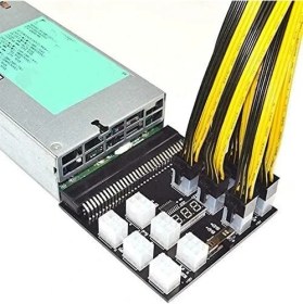 Resim Anunnaki 17 Port LED Ekran Voltmetre Göstergeli Güç Modülü Sunucu Kartı Breakout Port 