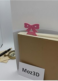 Resim Pembe Kurdeleli Dekoratif Kitap Ayracı 