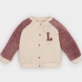 Resim DeFacto Kız Bebek Baskılı Bisiklet Yaka Çıtçıt Kapamalı Welsoft Pelüş Hırka D6675A524WNBG744 Bej 